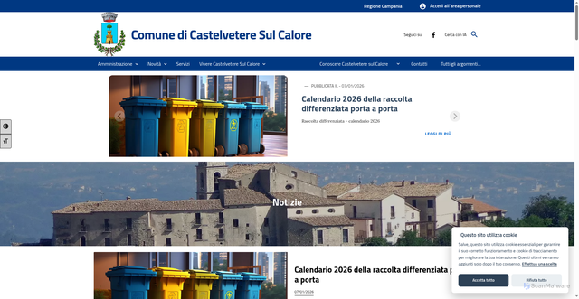 Security scan screenshot of https://www.comune.castelveteresulcalore.av.it/