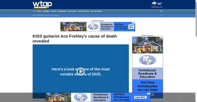 Security scan screenshot of https://www.wtap.com/2025/11/10/kiss-guitarist-ace-frehleys-cause-death-revealed/