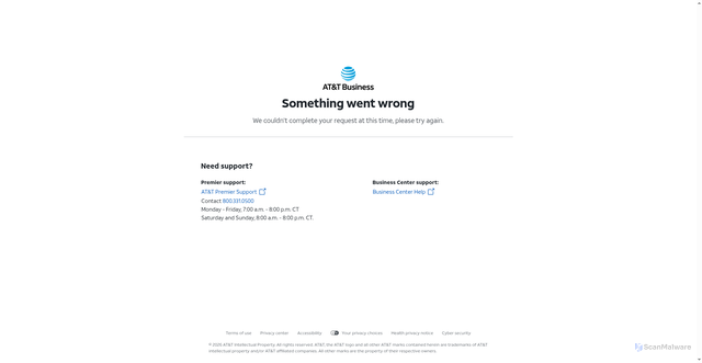Security scan screenshot of https://att-globys.idp.blogin.att.com