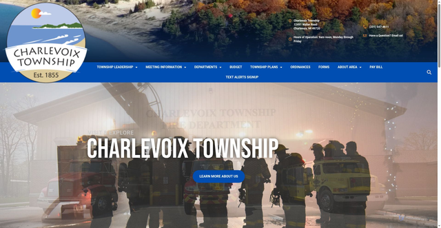 Security scan screenshot of https://charlevoixtownship.gov/