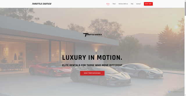 Security scan screenshot of http://throttleexotics.com/
