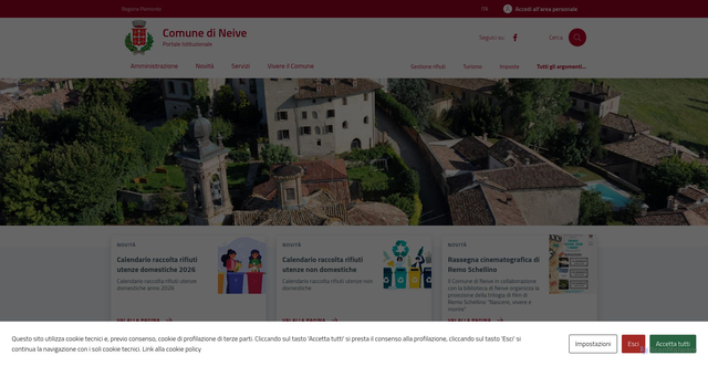 Security scan screenshot of https://comune.neive.cn.it/