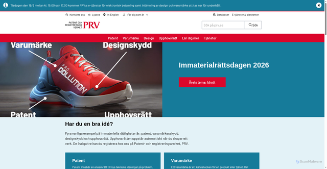 Security scan screenshot of https://www.prv.se