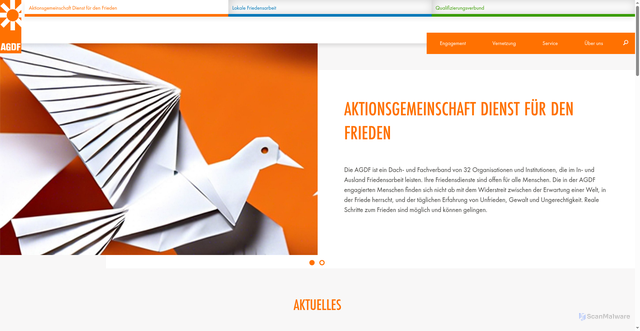 Security scan screenshot of https://friedensdienst.de/