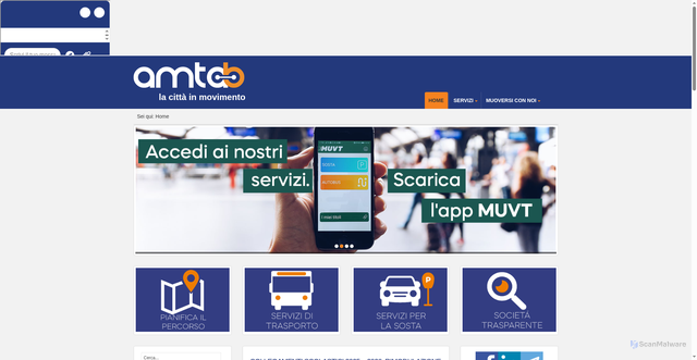 Security scan screenshot of https://www.amtab.it/it/