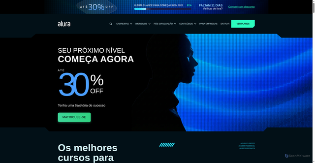 Security scan screenshot of https://alura.com.br