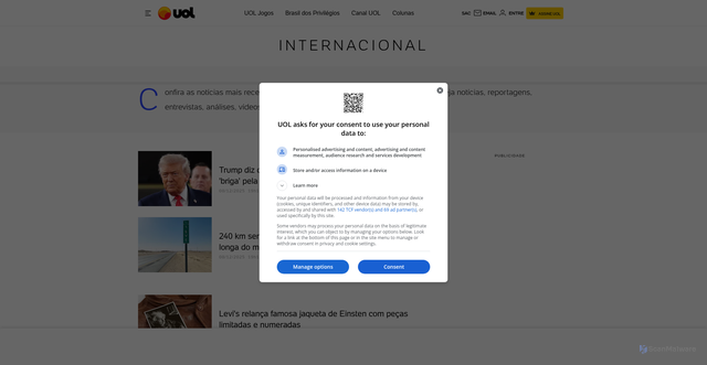 Security scan screenshot of https://noticias.uol.com.br/internacional/