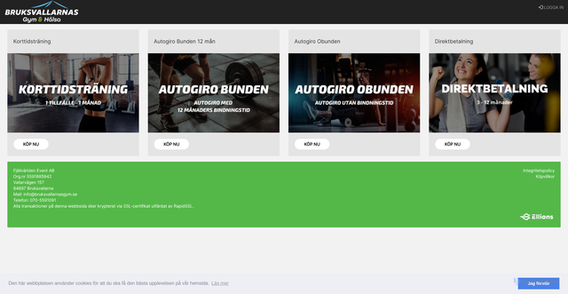 Security scan screenshot of https://bruksvallarnasgym.nsz.se/