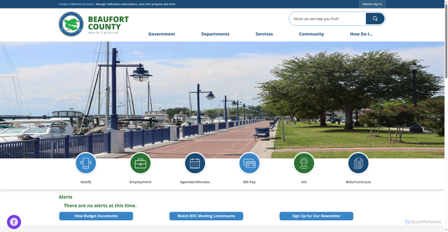 Security scan screenshot of https://beaufortcountync.gov/