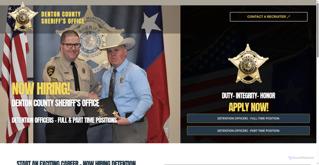 Security scan screenshot of https://www.dcsojobs.com/