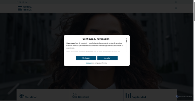 Security scan screenshot of https://prensaiberica.es