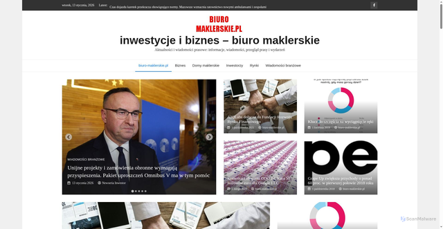 Security scan screenshot of https://biuro-maklerskie.pl