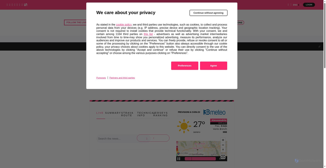 Security scan screenshot of https://www.giroditalia.it/en/livehub/