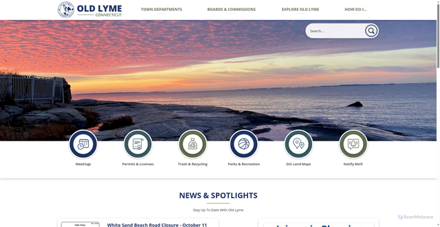 Security scan screenshot of https://oldlyme-ct.gov/