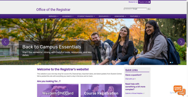 Security scan screenshot of https://registrar.uwo.ca