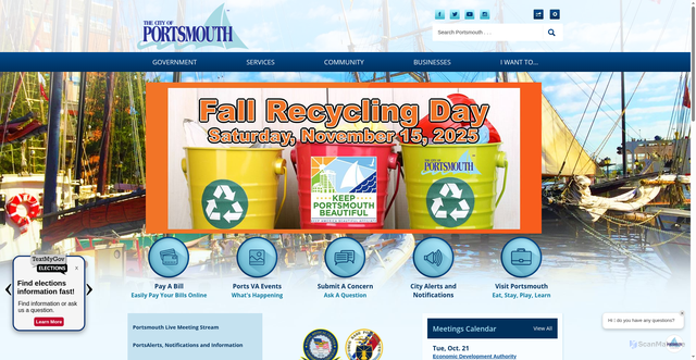 Security scan screenshot of https://portsmouthva.gov/