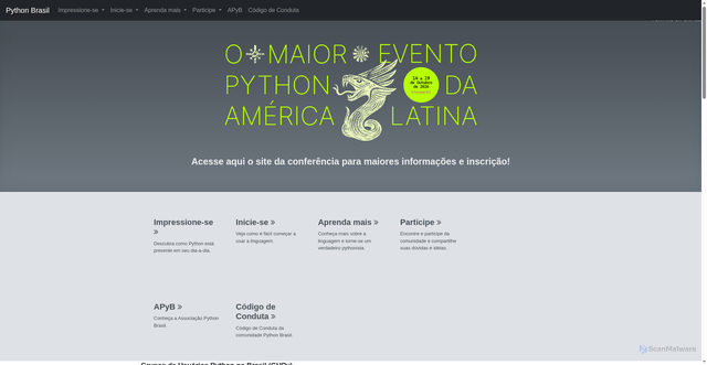 Security scan screenshot of https://python.org.br