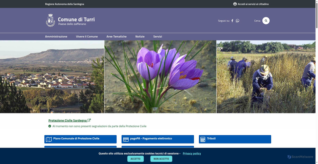 Security scan screenshot of https://www.comune.turri.su.it