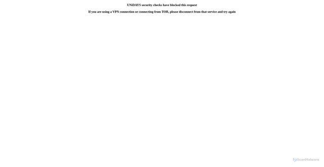 Security scan screenshot of https://auth.myunidays.com