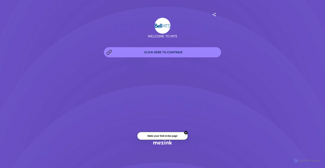 Security scan screenshot of https://mez.ink/bellmts_recovery