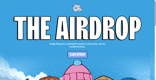 Security scan screenshot of https://penguairdroponline.com/