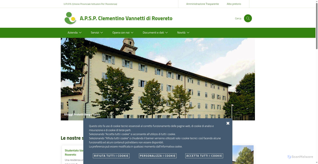 Security scan screenshot of https://www.apspvannetti.it/