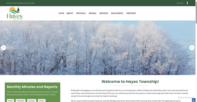 Security scan screenshot of https://www.hayestownshipmi.gov/