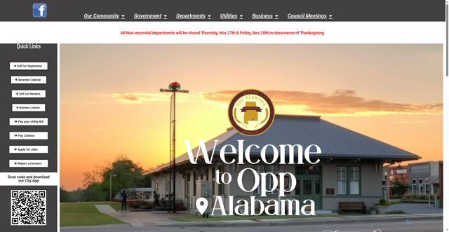 Security scan screenshot of https://www.cityofopp.com/