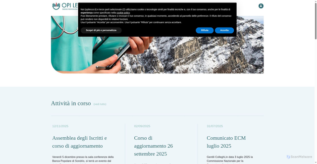 Security scan screenshot of https://www.opilecco.it/