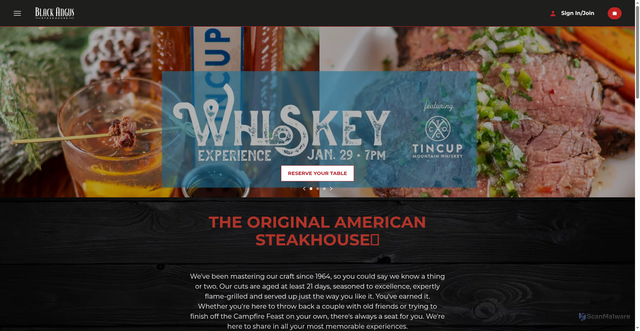 Security scan screenshot of https://www.blackangus.com/