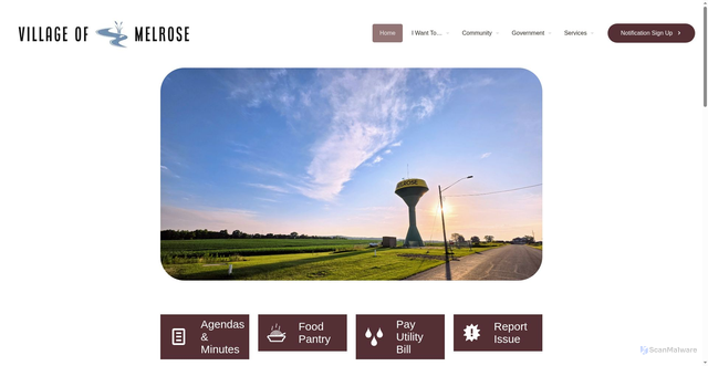 Security scan screenshot of https://melrosewi.gov/