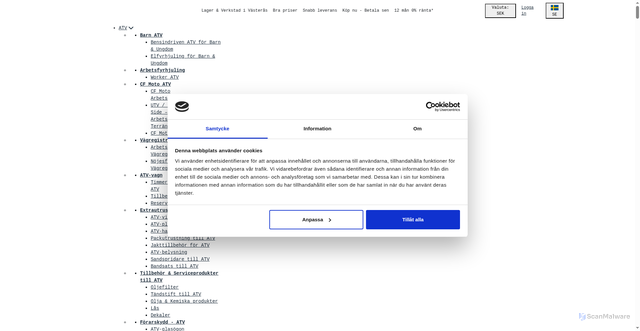 Security scan screenshot of https://www.fungarage.se/