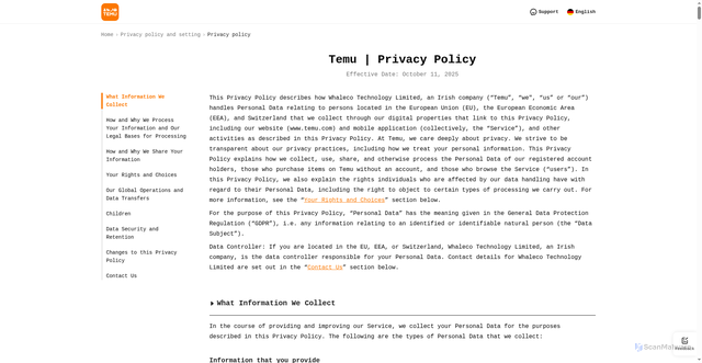 Security scan screenshot of https://www.temu.com/bgp_private_policy.html?_p_landing=1&_x_src=mail&_x_cid=textmail=0A=0A-----------------------------------------------------------------------=E2=80=8A