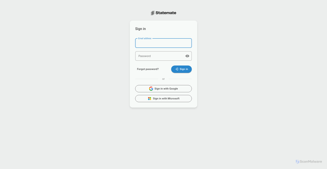 Security scan screenshot of http://statemate.test.nebulaplatform.app/
