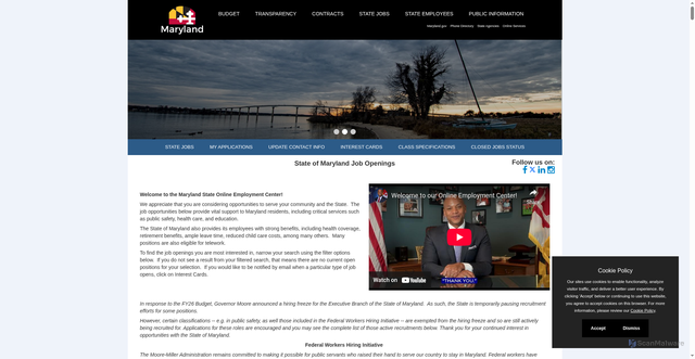 Security scan screenshot of https://jobapscloud.com/MD/