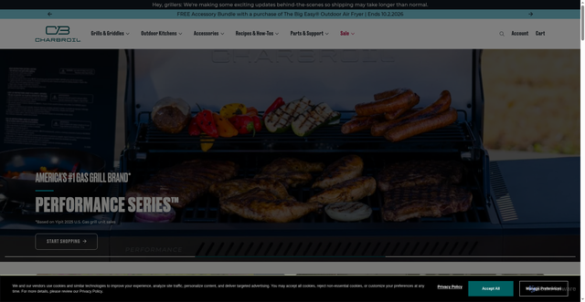 Security scan screenshot of https://charbroil.com