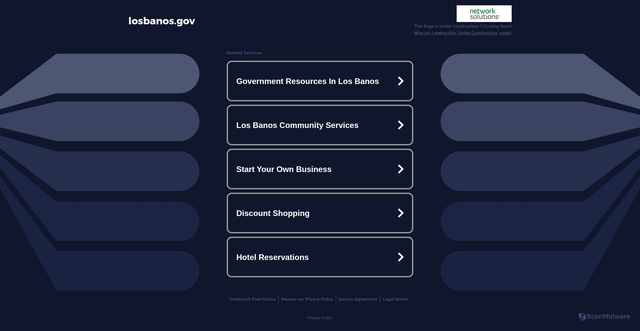 Security scan screenshot of https://www.losbanos.gov/