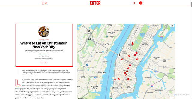 Security scan screenshot of https://ny.eater.com/maps/best-nyc-restaurants-christmas-eve-christmas-day