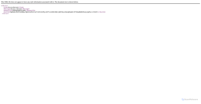 Security scan screenshot of https://rw-embed-data.s3.amazonaws.com