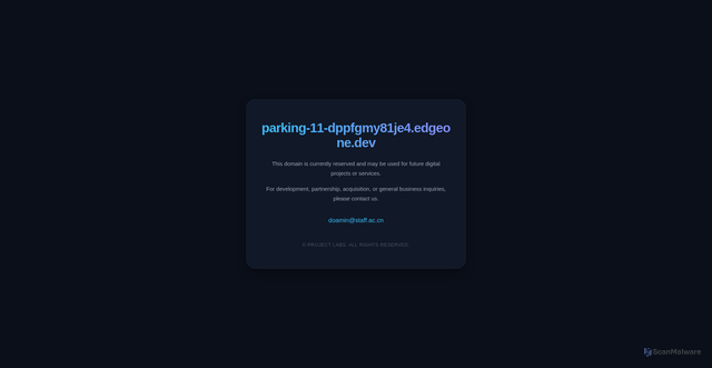 Security scan screenshot of https://parking-11-dppfgmy81je4.edgeone.dev/