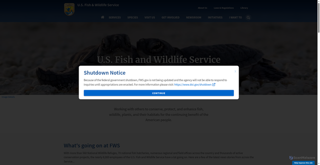 Security scan screenshot of https://www.fws.gov/