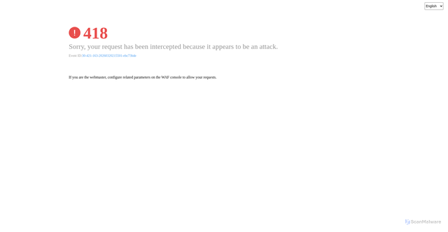 Security scan screenshot of https://api.mxcred.com