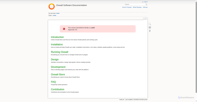 Security scan screenshot of https://wiki.oxwall.com