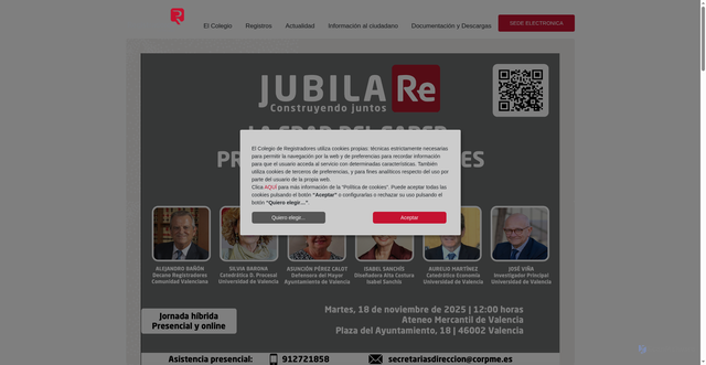 Security scan screenshot of https://www.registradores.org/