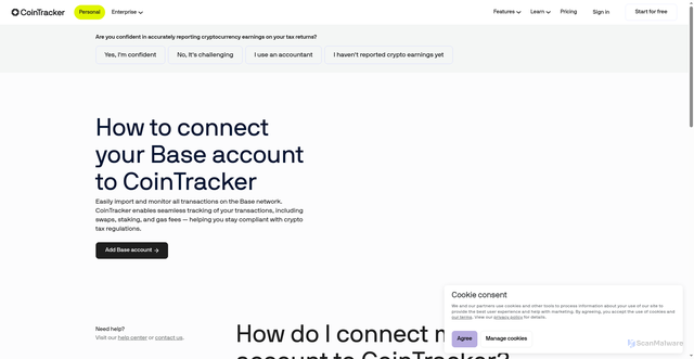 Security scan screenshot of https://ct-business.pages.dev/integrations/base