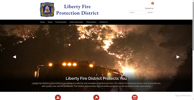 Security scan screenshot of https://www.libertyfireca.gov/