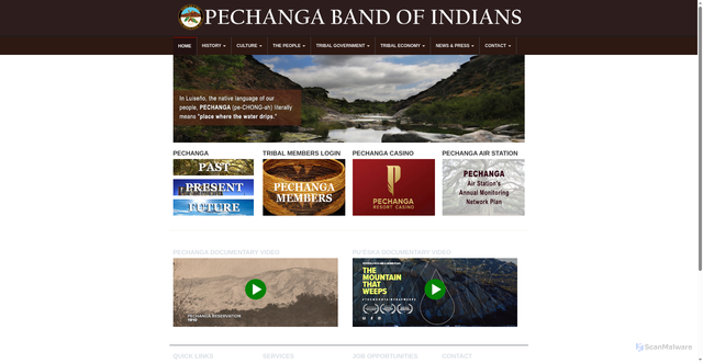 Security scan screenshot of https://pechanga-nsn.gov/