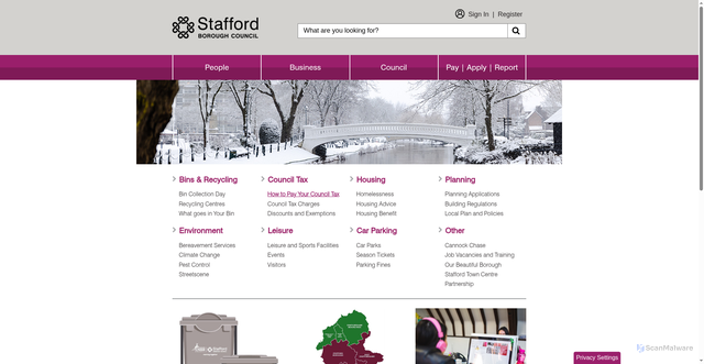 Security scan screenshot of https://www.staffordbc.gov.uk/