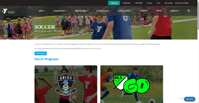 Security scan screenshot of https://www.philaymca.org/programs/youth-programs/youth-sports/youth-soccer