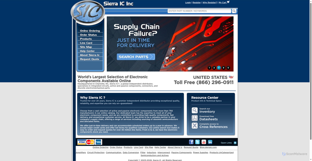 Security scan screenshot of https://www.sierraic.com
